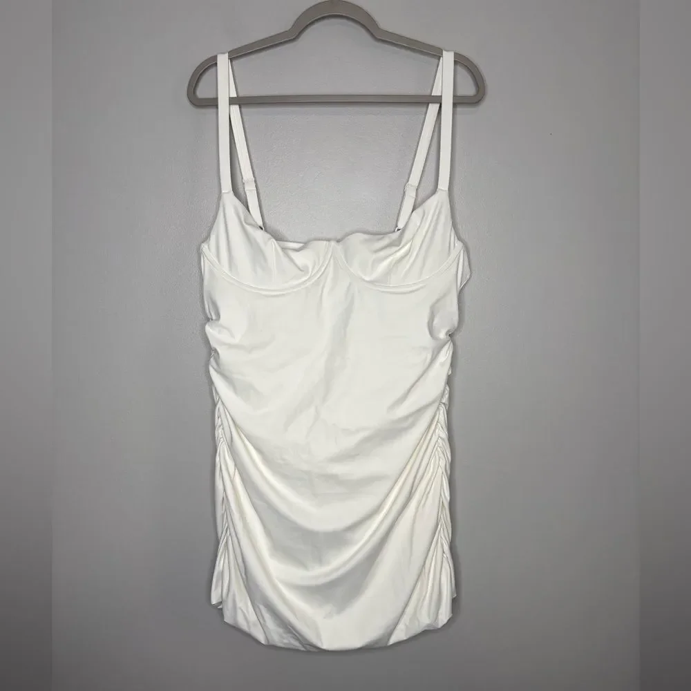 SKIMS Sculpting Ruched One Piece Swimdress NWT